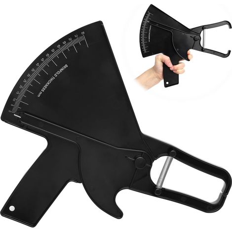 Caliper Body Fat Adipeter - Manual Adipometer Accurate Skin Fold Measure 0-80mm - Fitness Tool for Abdominal Fat Measurement & Home Slimming Tracking (1/5)