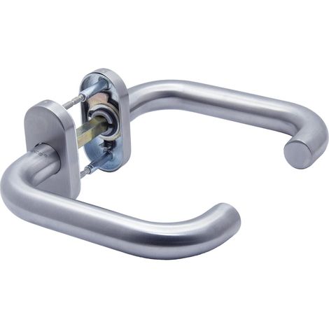 1 Paire - Poignée De Porte - Acier Inoxydable - Pour Porte D&39entrée Et Intérieure - Résistant À La Corrosion - Inclus Vis Et Clé Allen - Argent - 47-80cm