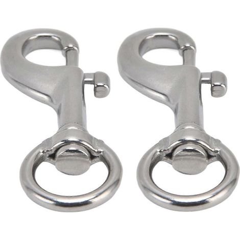 mousqueton pivotant avec œillet, acier inoxydable 316, résistant à l'eau de mer, unilatéral, clip de plongée, 87 mm