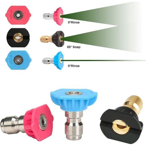 Lot de 7 Buses Haute Pression Turbo avec Raccord Rapide 1/4" – Buses Rotatives pour Nettoyeur Haute Pression (1/5)