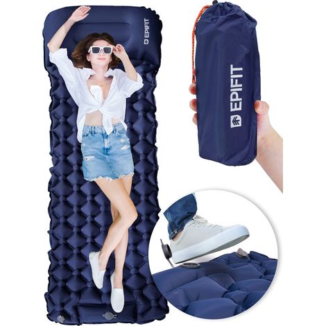 Materassino autogonfiabile Rest per campeggio e turismo, monoposto, blu navy (1/5)
