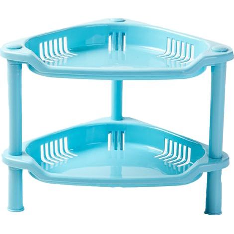 Wasserdichtes und platzsparendes Duschregal aus blauem Kunststoff (1/5)