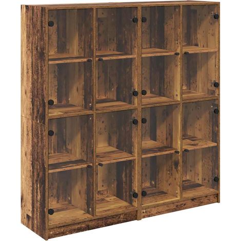 2 pcs Buffet，Haut Armoire Bois Ancien 136 x 37 x 142 cm CFW260793 (1/5)