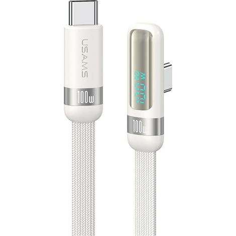 Usams US-SJ653 PD 100W USB-C/USB-C Kabel 1,2 m Weiß (1/5)