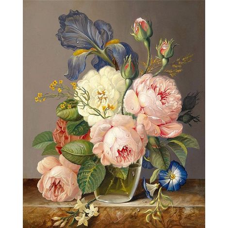 Pintura por números - Ramo de 40x50 cm