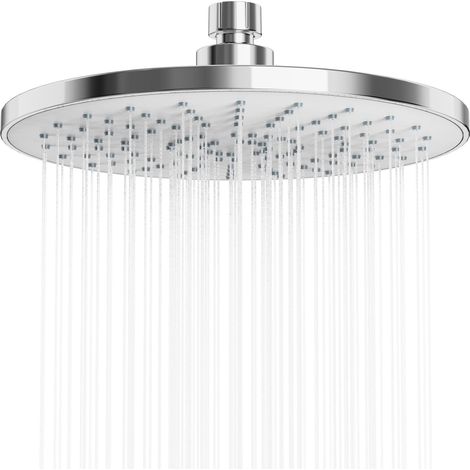 9 Pouces Pomme de Douche Tête de Douche Ronde Economie d'Eau, Pommeau de Douche Pluie Anti-Calcaire Haute Pression Pour Salle de Bain,élégant,moderne,chrome (1/5)