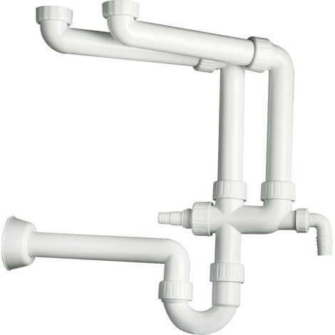 SCELTO DA DESIVERO Sifone pp 1,1/2x40 lav.2 bacini 2 att. codice prod: DSV09403 (1/2)