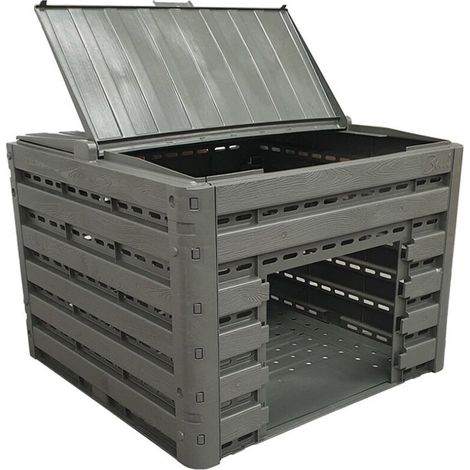 Composteur modulable 400L en polypropylène – Dimensions 80x80x60.4cm – Résistant aux intempéries et UV – Ventilation optimisée pour compostage – Bellijardin