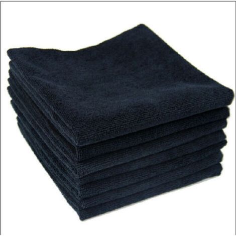 Chiffons en microfibre Chiffon gaufré noir Torchon Lavable Lavable pour la cuisine Chiffons de nettoyage épais Non pelucheux 30 cm x 30 cm Lot de 7 (1/5)