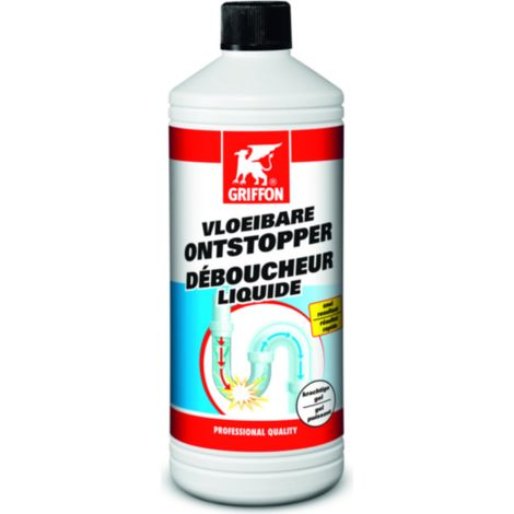 Griffon – Déboucheur chimique de canalisation gel puissant – Élimine bouchons cheveux, graisse – Résultat rapide 30 min – 6313761