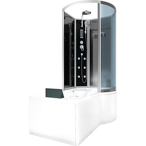 Whirlpool Wanne Duschtempel Dusche Duschkabine K50-L31-WP 170x100 cm ohne 2K Scheiben Versiegelung (1/5)