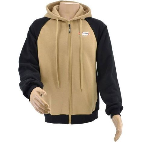 Sweat-shirt - Coton 60 Polyester 40 - Pour Fitness Et Activités Sportives - Noir Beige - Unisexe - Taille Unique