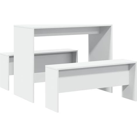 Maison Exclusive - Set mesa y banco de comedor 3 pzas madera de i (1/5)