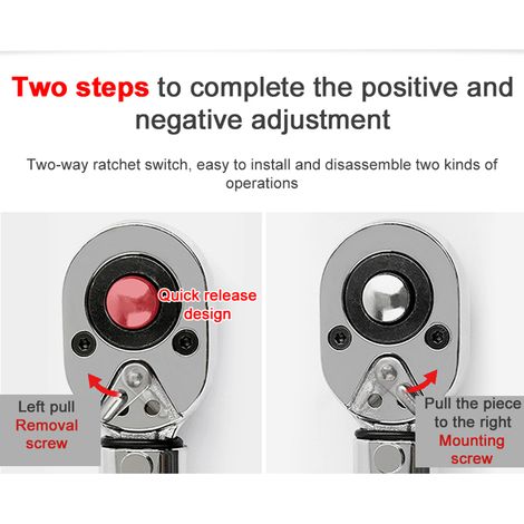 Verstellbarer Drehmomentschlüsselsatz 1/2" und 3/8" (28-210 Nm) - Handwerkzeug für die Reparatur von Fahrrädern, Motorrädern und Autos