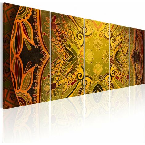 Tableau ailes fleuries de mandala - 200 x 80 cm (1/4)