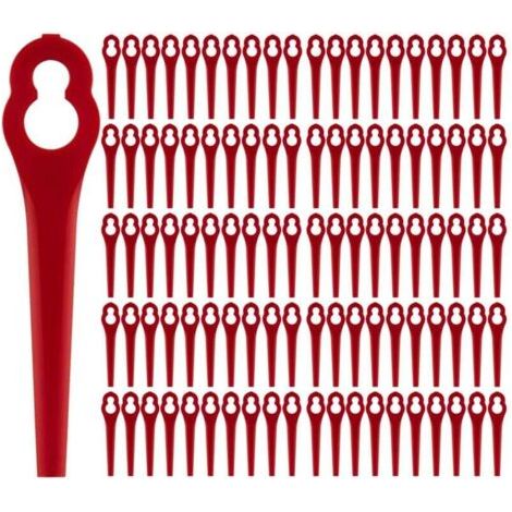 BUNTHAUS PA Lot De 100 Lames Plastique De Rechange Pour Coupe Bordures Sans Fil (1/4)