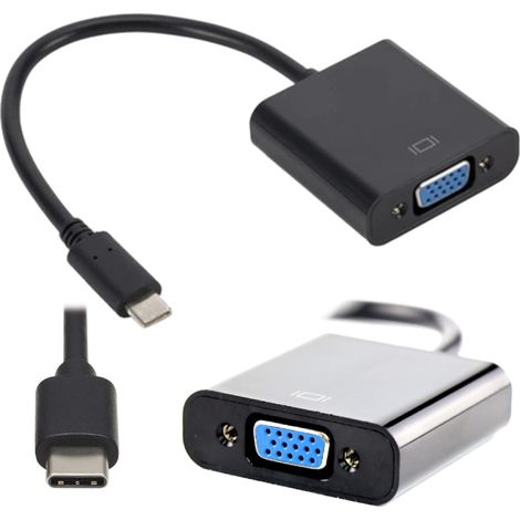 Adaptateur USB 3.1 Type-C vers VGA pour ordinateur portable/PC (1/5)