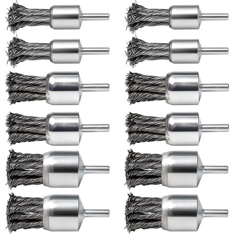 12 x Twisted Steel Wire Brush for Deburring Cleaning (1/5)