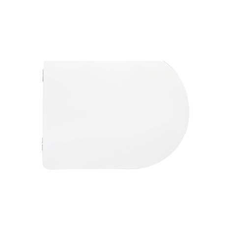 Sedile wc coprivaso per Azzurra vaso Thin 42,5-48,5x37 cm con cerniere regolabili copriwater bianco in legno colato (1/4)