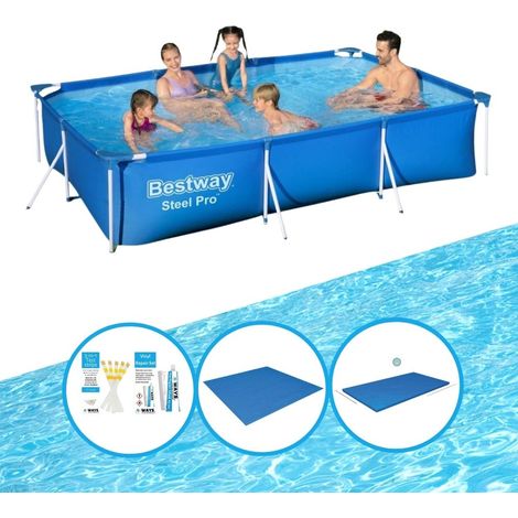 Bestway Bestway Steel Pro Rectangulaire - 300x201x66 cm - 5-pièces S22715 (1/5)