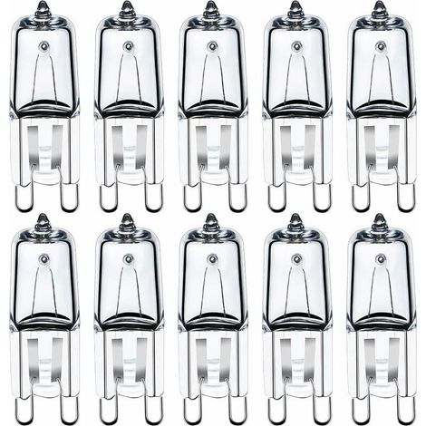 Ampoules Halogènes G9 45W Ampoules à Capsule Transparente G9 230V Blanc Chaud Intensité Variable Paquet de 10 (1/5)