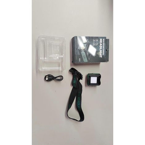 XPG+LED Stirnlampe für Outdoor-Angeln, Kopfclip-Leuchte mit Wellensensor, wiederaufladbar
