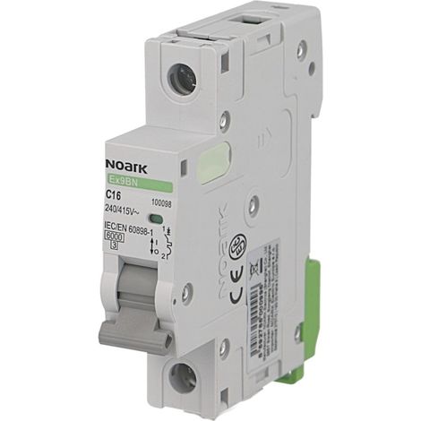 Disjoncteur unipolaire modulaire 32A courbe C Noark Ex9BN