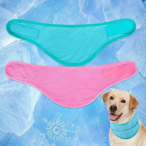 Set composto da due pezzi con fascia/sciarpa rinfrescante per cani. Un accessorio indispensabile per gli animali domestici in estate. Rinfresca e avvolge. (1/5)