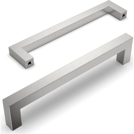 Lot de 10 Poignee de Meuble Cuisine Entraxe 160mm Acier Inoxydable Poignée Meuble Cuisine Poignées pour Placards Poignet de Porte Cuisine Poignet Meuble Cuisine (1/4)