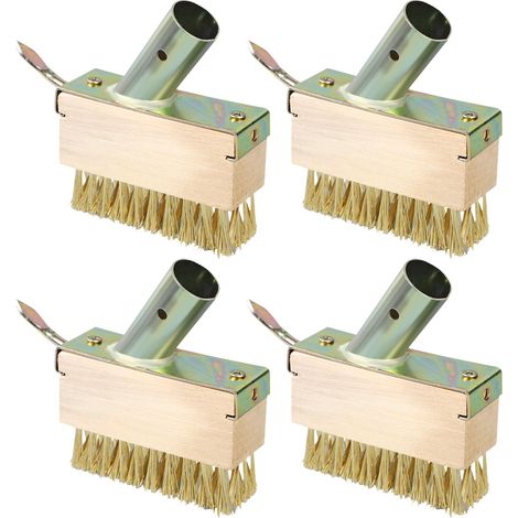 Lot de 4 Brosses à Joints en Mousse - Grattoir Anti-Mauvaises Herbes - Sans Manche - en Acier pour Jardin (1/4)