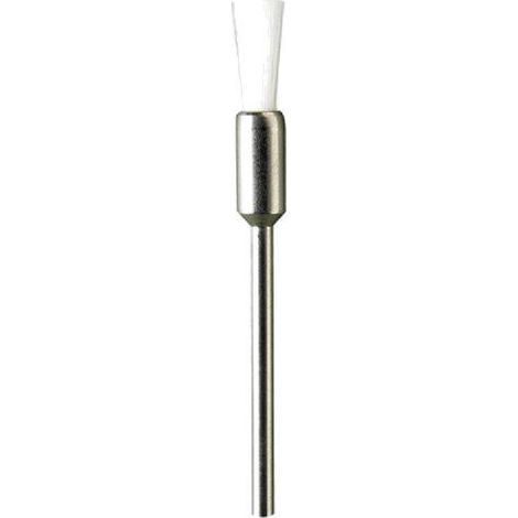 Brosse en nylon diametre 5mm sur tige - diametre du mandrin 2.35mm
