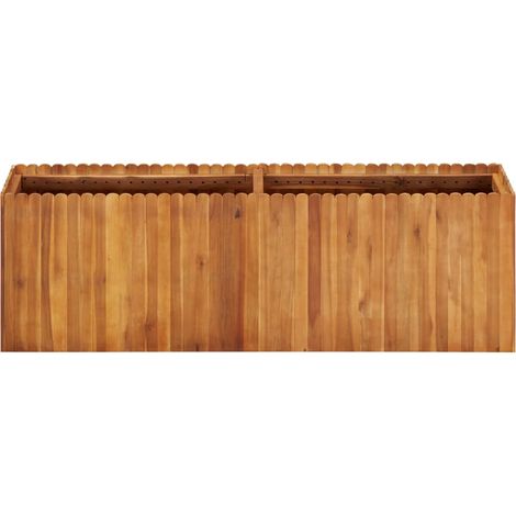 Jardinière Lit surélevé de jardin 150x30x50 cm Bois massif d'acacia (1/5)
