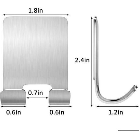 Porte Rasoir Douche - Inox - 2 Pcs - Auto-adhésif - Résistant à l'eau - Installation facile (1/4)