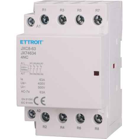 ETTROIT Modularschütz DIN AC 4P 220 V 63 A 4 Öffnerkontakte – JX74634