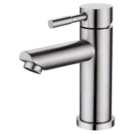 Robinet simple de lavabo en laiton chromé – Eau chaude et froide – Aérateur ABS amovible – Hauteur 175mm, profondeur 100mm (1/3)