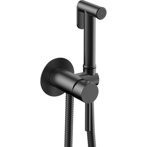 Miscelatore bidet in acciaio inox da incasso con doccetta finitura gun metal  KAM-L GUN METAL kamalu