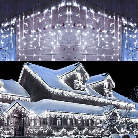 100m LED string lights, 1000 LEDs, IP65 waterproof Christmas lights, with power adapter, 8 modes, Christmas decoration, birthday, wedding, living room, party, cool white light (1/4)