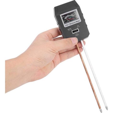 Allecto - Tester per terreno 3 in 1 - Misuratore di umidità - Analizzatore digitale del terreno - Dimensioni compatte - Valore pH - Sensore di luce - Adatto per il giardinaggio - H... (1/5)