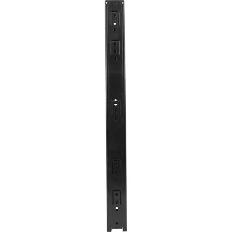 1 paire de glissières télescopiques à billes en acier laminé à froid de 22 pouces (56 cm), à 3 sections, noires (1/5)