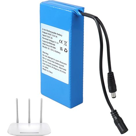 Batterie 12 V CC pour Petits amplificateurs Bluetooth, appareils Photo numériques, lecteurs MP3, caméras de vidéosurveillance, poupées gonflables et Divers appareils électroniques. 99,9 Wh, 5521 mm (1/5)