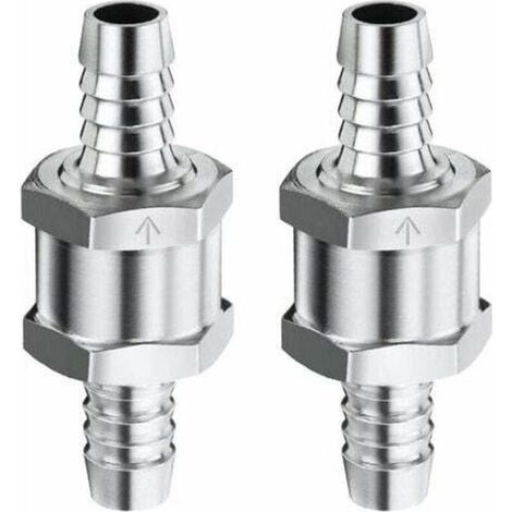 2Pcs Clapet Anti-Retour, D'aluminium Carburant Non Retour Clapet Anti-Retour, Valve De Contrôle De Carburant, pour Essence Diesel Carburateur Systèmes de Carburant à Basse Pression 6MM Fontainebleau (1/4)