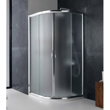 Box Doccia Tondo Semicircolare Vetro Opaco 80x80 90x90 4mm Scorrevole - Misura Semicircolare 90x90 (1/4)