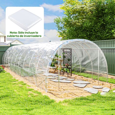 Cubierta de repuesto para invernadero de Polipropileno 6x10 m para Huerto Plantas Agricultura Jardín Transparente (1/5)