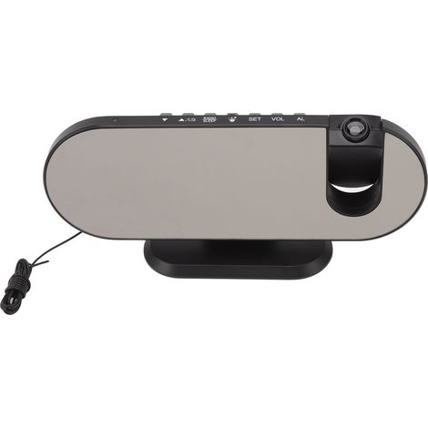 Réveil à projection avec affichage miroir, alimentation USB et source lumineuse LED haute luminosité, réveil numérique de plafond