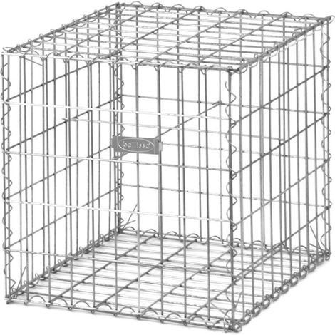 Jardinex – Gabion renforcé 50 x 50 x 50 cm – Acier galvanisé Ø 4,5 mm – Tirants de renfort inclus – Capacité 200 kg (1/4)
