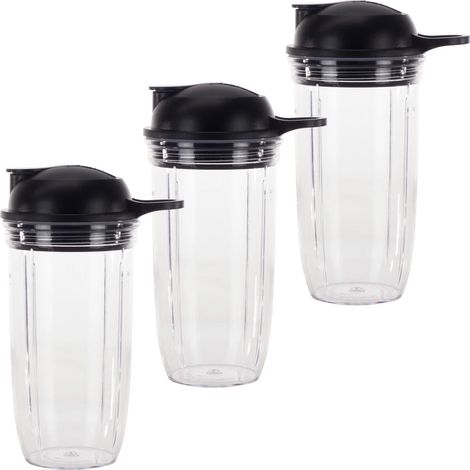 Set mit 3 Ersatzteilen für den 710-ml-Becher und den Reisedeckel, kompatibel mit NutriBullet Pro 1000, Combo und einigen anderen Modellen.