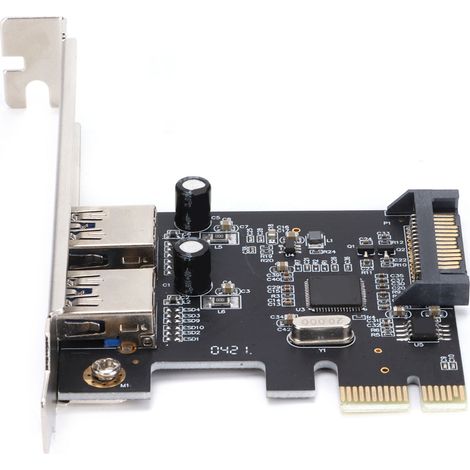 Carte d'extension PCI-E USB
3.0 5 Gbit/s à deux ports pour ordinateur de bureau (1/5)