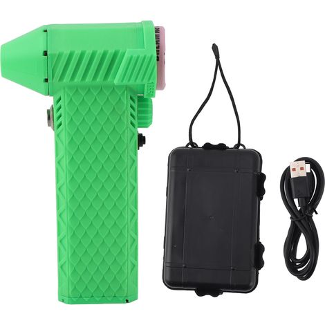 Souffleur d'air portable Jet Dry 8000 mAh 110 000 tr/min, ventilateur turbo puissant pour clavier et nettoyage de voiture, vert fluorescent (1/4)