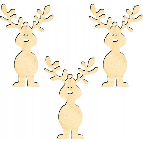 Decorazioni natalizie in legno per albero di Natale Z14, 3 pezzi. (1/3)