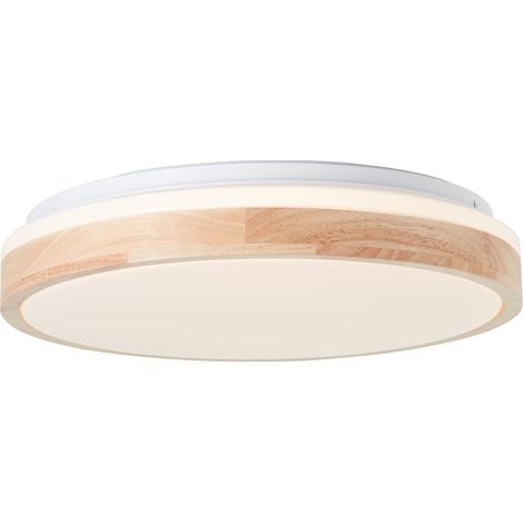 Brilliant Brodsky LED Deckenleuchte 38cm holz hell/weiß, Metall/Holz, 1x LED integriert, 24 W , (Lichtstrom: 2500lm, Lichtfarbe: 3000K)